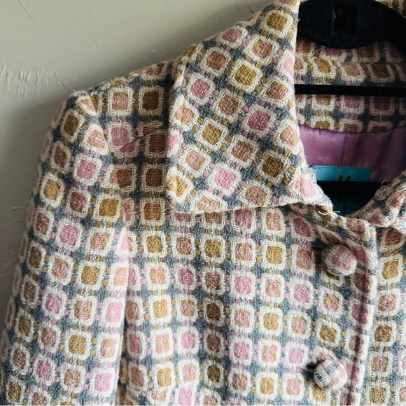 Marciano Guess Retro‎ Long Peacoat Coat Mod Gossip Girl Feminine Wool Blend Sz M - Picture 4 of 15